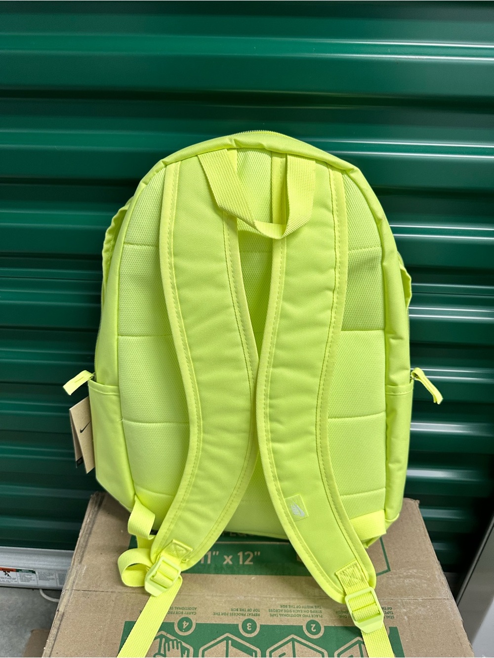NIKE Element Neon Yellow Men's Backpack with Bold Logo - Picture 2 of 7